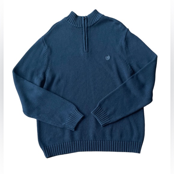 Chaps: 100% Cotton Blue Sweater - Picture 2 of 16